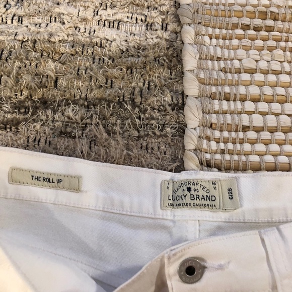 Lucky Brand White Roll Up High Rise Denim Shorts - Picture 5 of 8